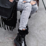 Botki z futerkiem Madam Winteri czarne