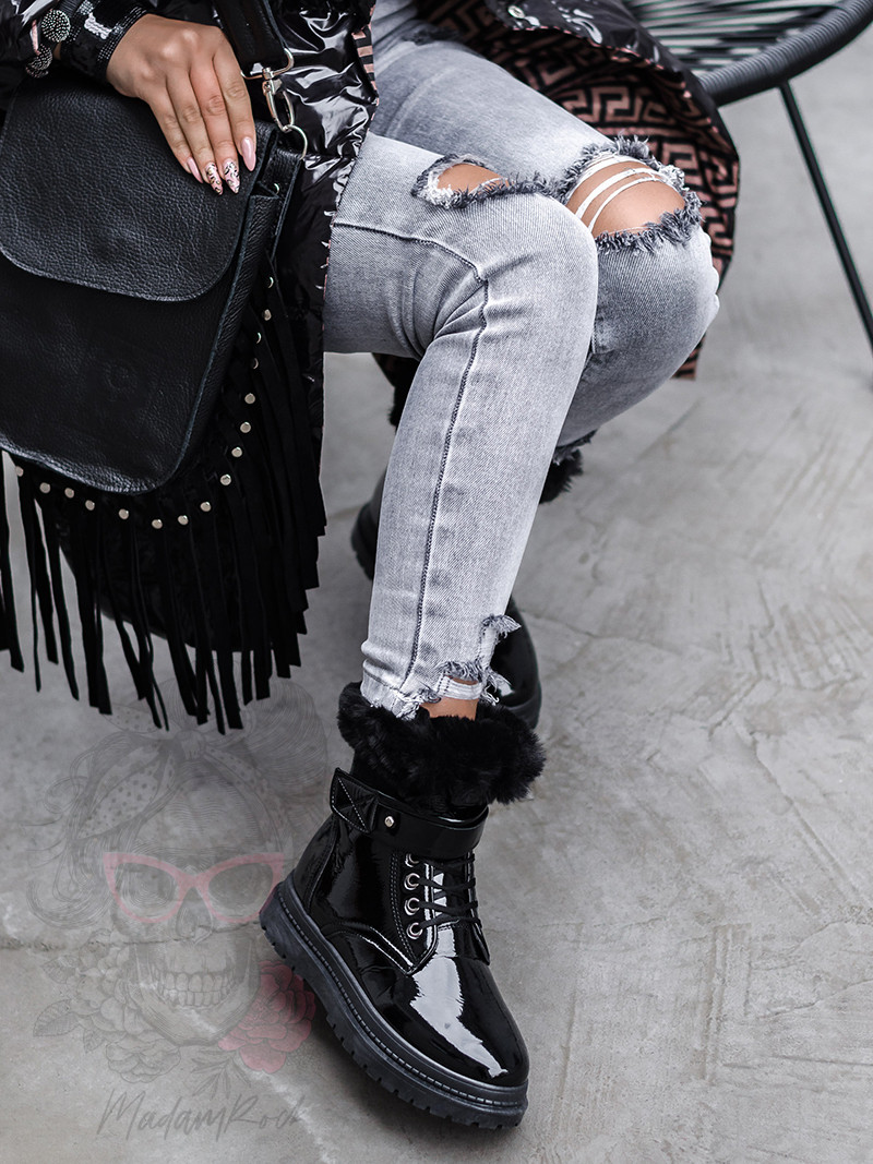 Botki z futerkiem Madam Winteri czarne Botki z futerkiem Madam Winteri czarne