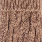 Skarpety damskie ciepłe z wełną brąz melanż