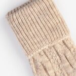 Skarpety damskie ciepłe z wełną beż melanż