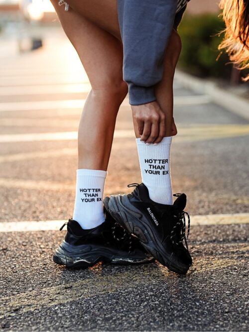 Skarpety damskie sportowe HOTTER THAN YOUR EX białe