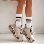 Skarpety damskie bezuciskowe sportowe białe