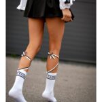 Skarpetki damskie wiązane FASHION białe