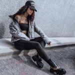 Botki z łańcuchem Rock Strech czarne