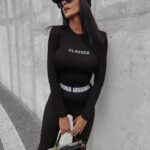 Bluzka dopasowana basic Pulia Ola Voga czarna