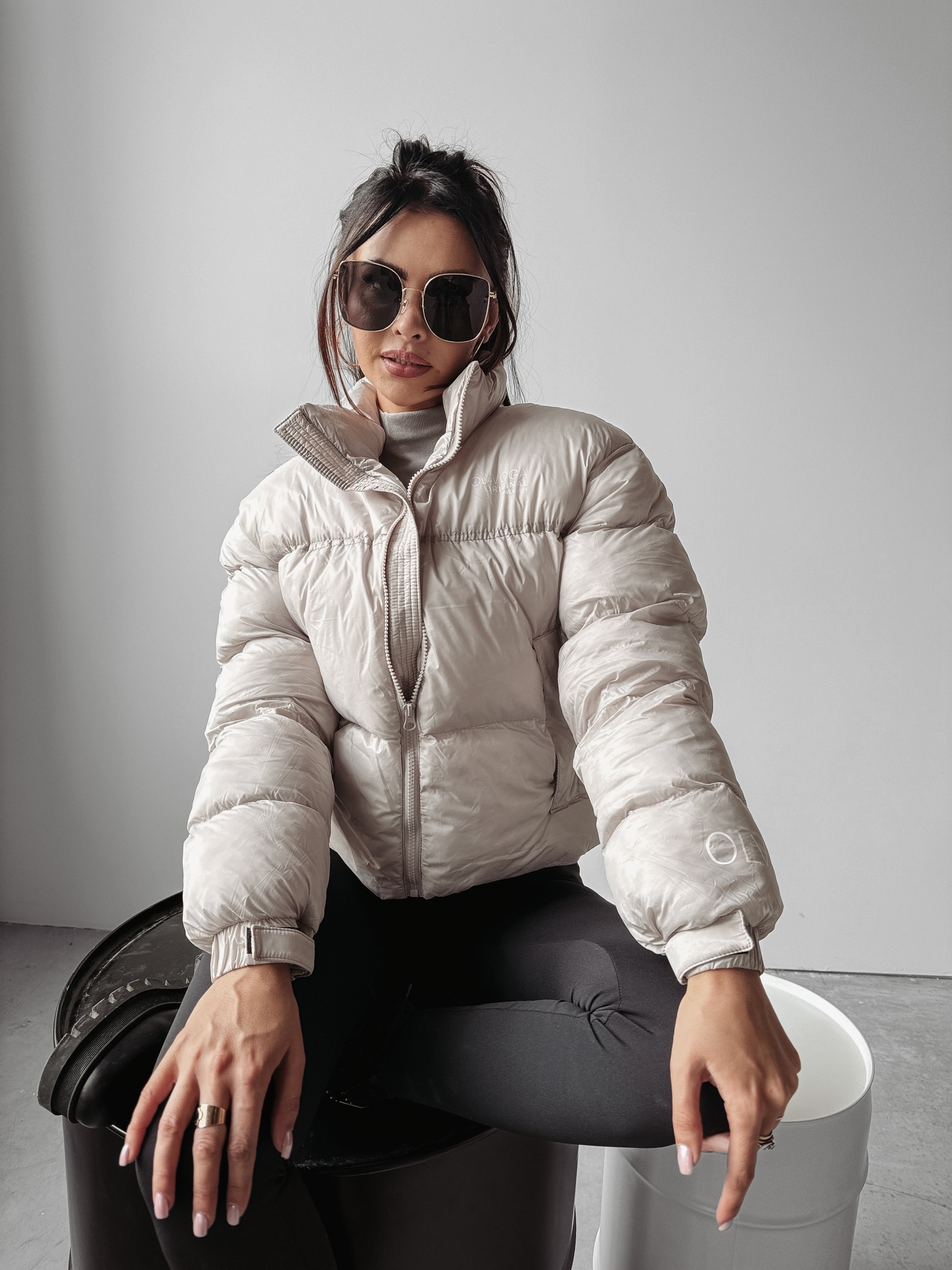 Kurtka damska puchowa SKY OLAVOGA beżowa