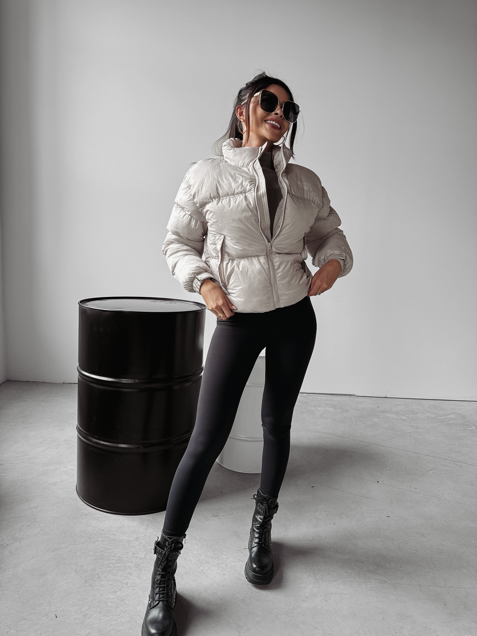 Kurtka damska puchowa SKY OLAVOGA beżowa