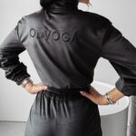 Komplet damskie casual welurowy Tilda Ola Voga czarny