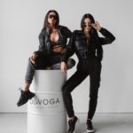 Komplet damskie casual welurowy Tilda Ola Voga czarny