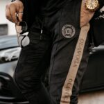 Spodnie męskie welurowe Simplicity Ola Voga czarne