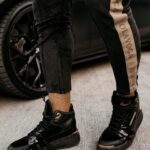 Spodnie męskie welurowe Simplicity Ola Voga czarne