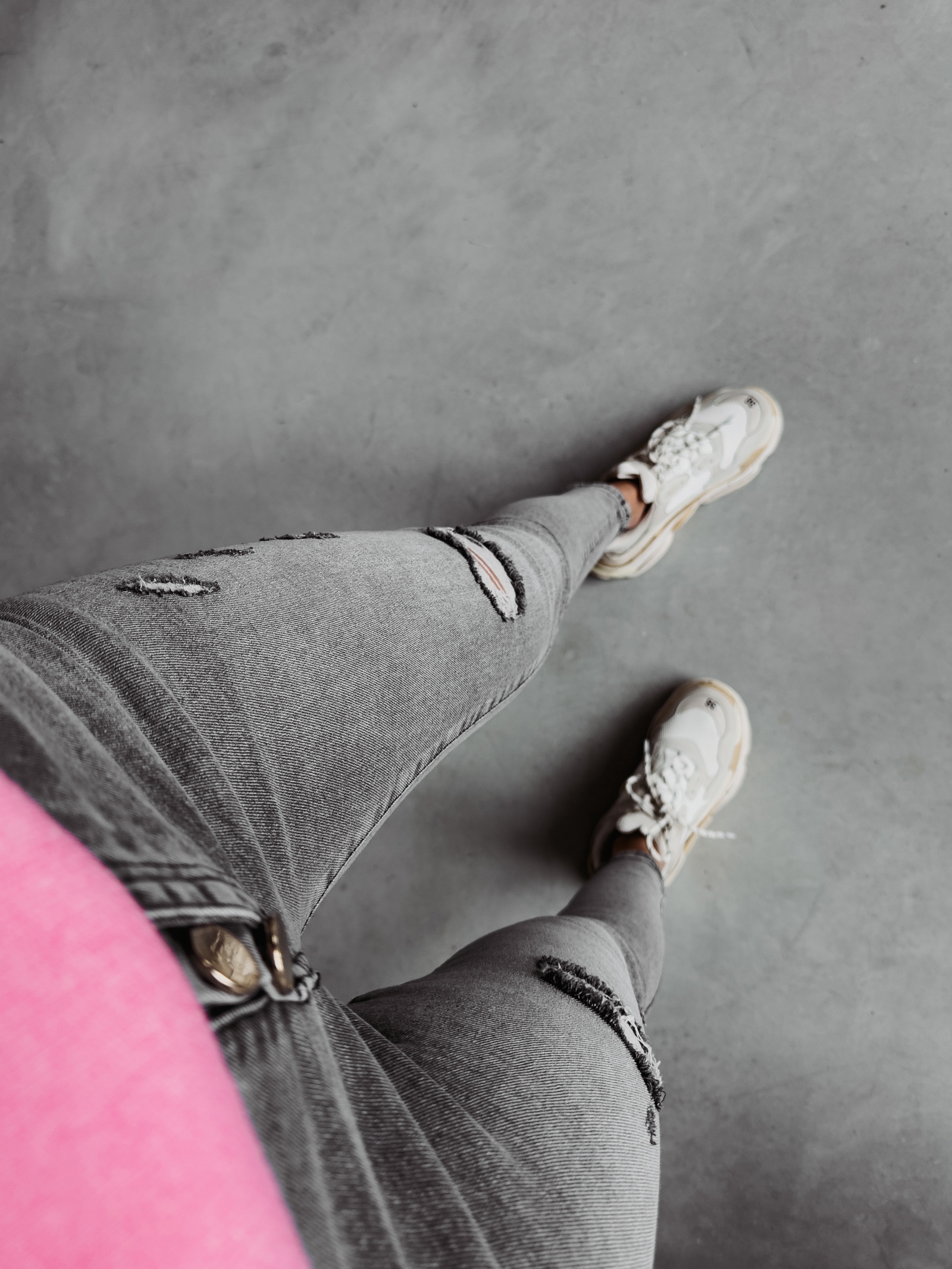 Spodnie jeansowe dekatyzowane Erica Ola Voga szare