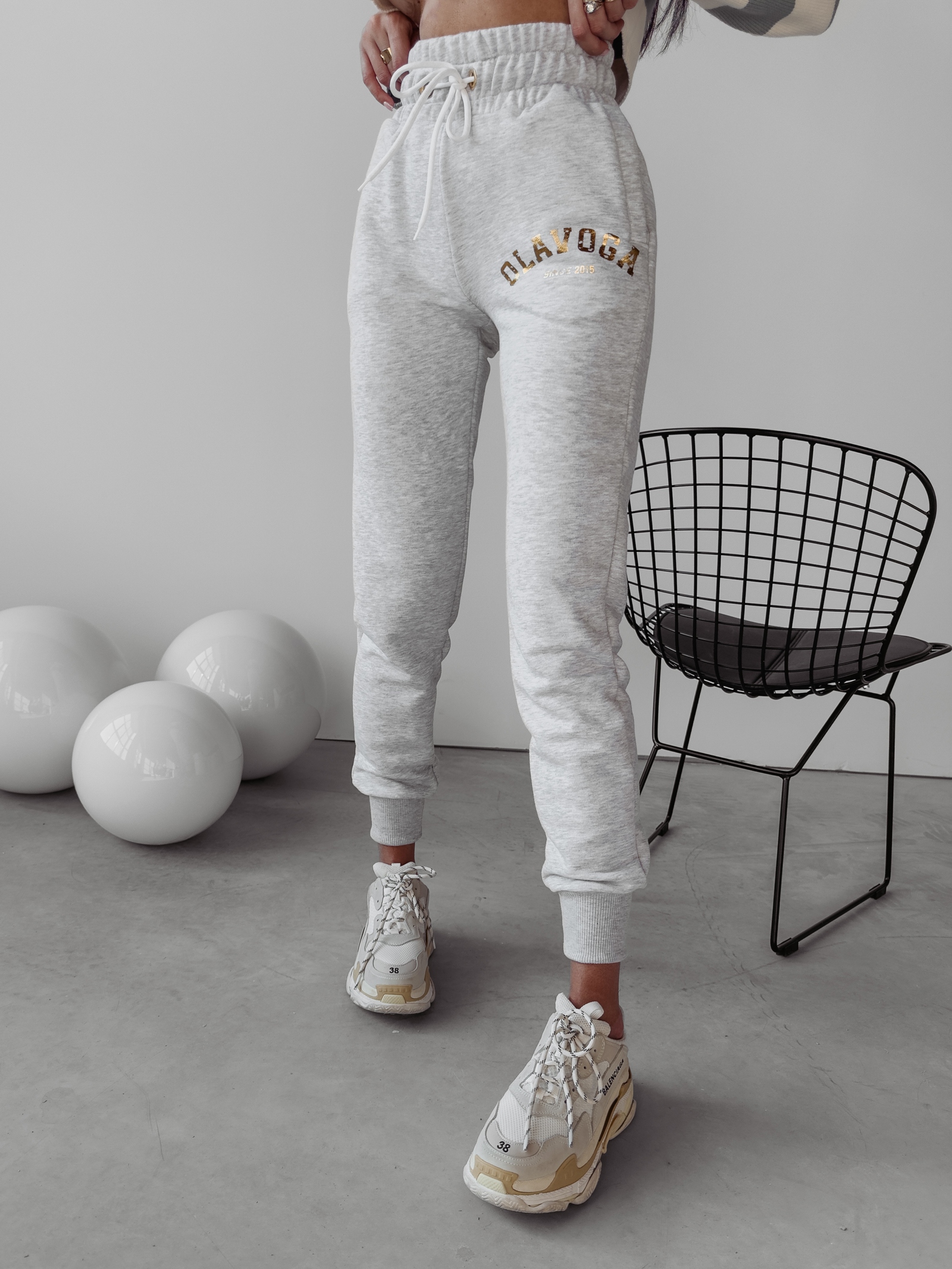 Spodnie joggery sportowe Mone Ola Voga j.szare