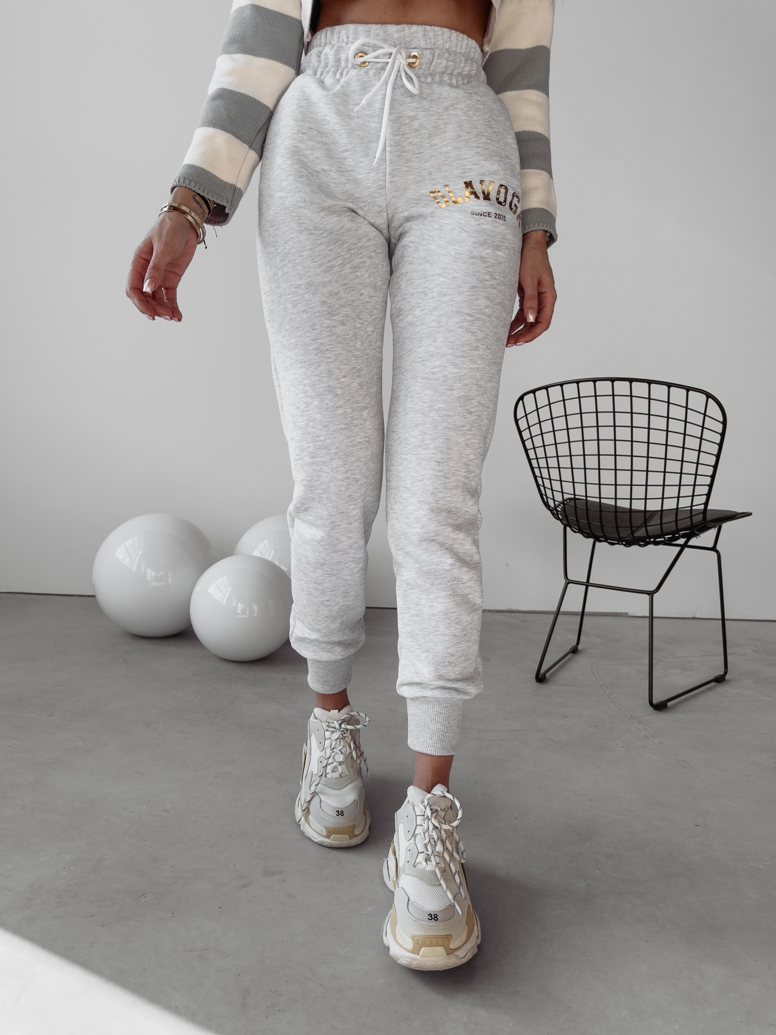 Spodnie joggery sportowe Mone Ola Voga j.szare Spodnie joggery sportowe Mone Ola Voga j.szare