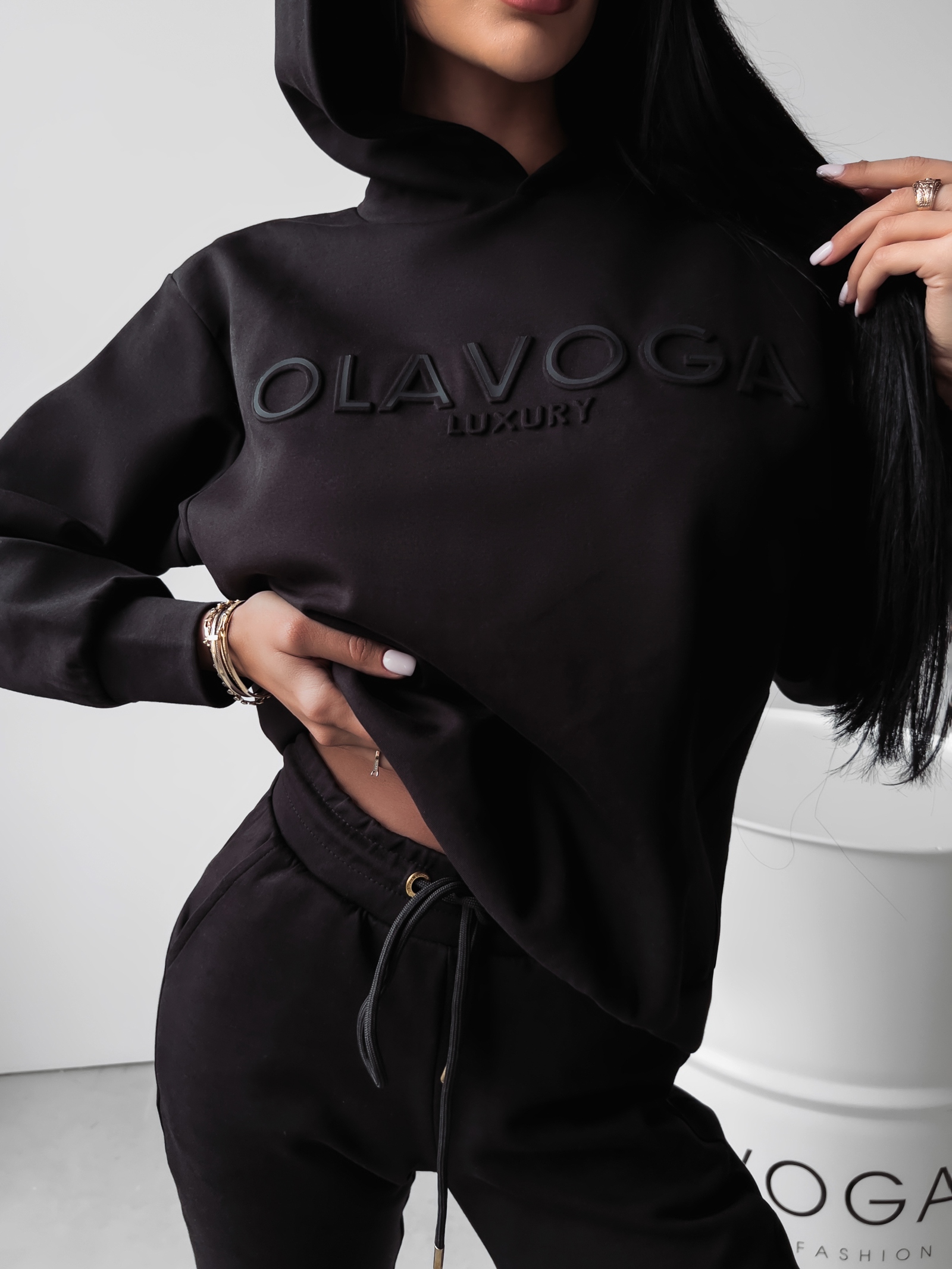 Bluza dresowa klasyczna Frida Ola Voga czarna