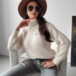 Sweter oversize dzianinowy Maeve Ola Voga ecru