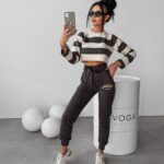 Sweter krótki Jude Ola Voga c.szary-ecru