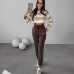 Sweter krótki Jude Ola Voga beżowy-ecru