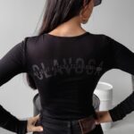 Body gładkie dopasowane Silvie Ola Voga czarne