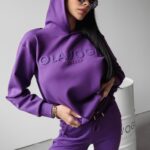Bluza dresowa klasyczna Frida Ola Voga fioletowa
