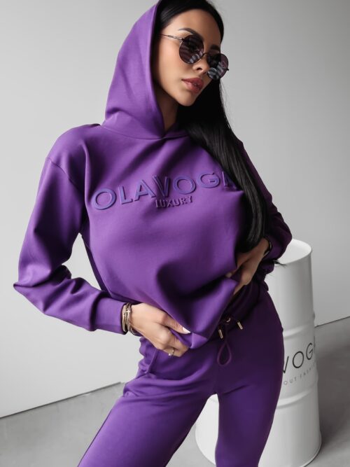 Bluza dresowa klasyczna Frida Ola Voga fioletowa
