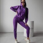 Bluza dresowa klasyczna Frida Ola Voga fioletowa