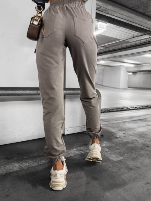 Spodnie dresowe z lampasem Parla Ola Voga beżowe