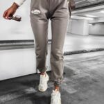 Spodnie dresowe z lampasem Parla Ola Voga beżowe