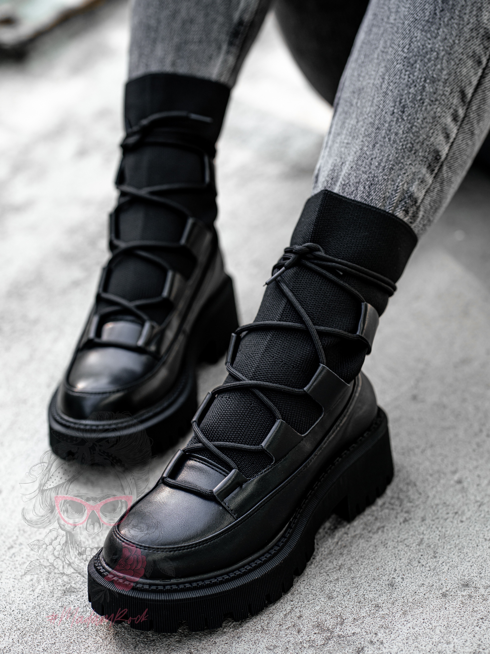 Workery skarpety Rock Hano czarne Workery skarpety Rock Hano czarne