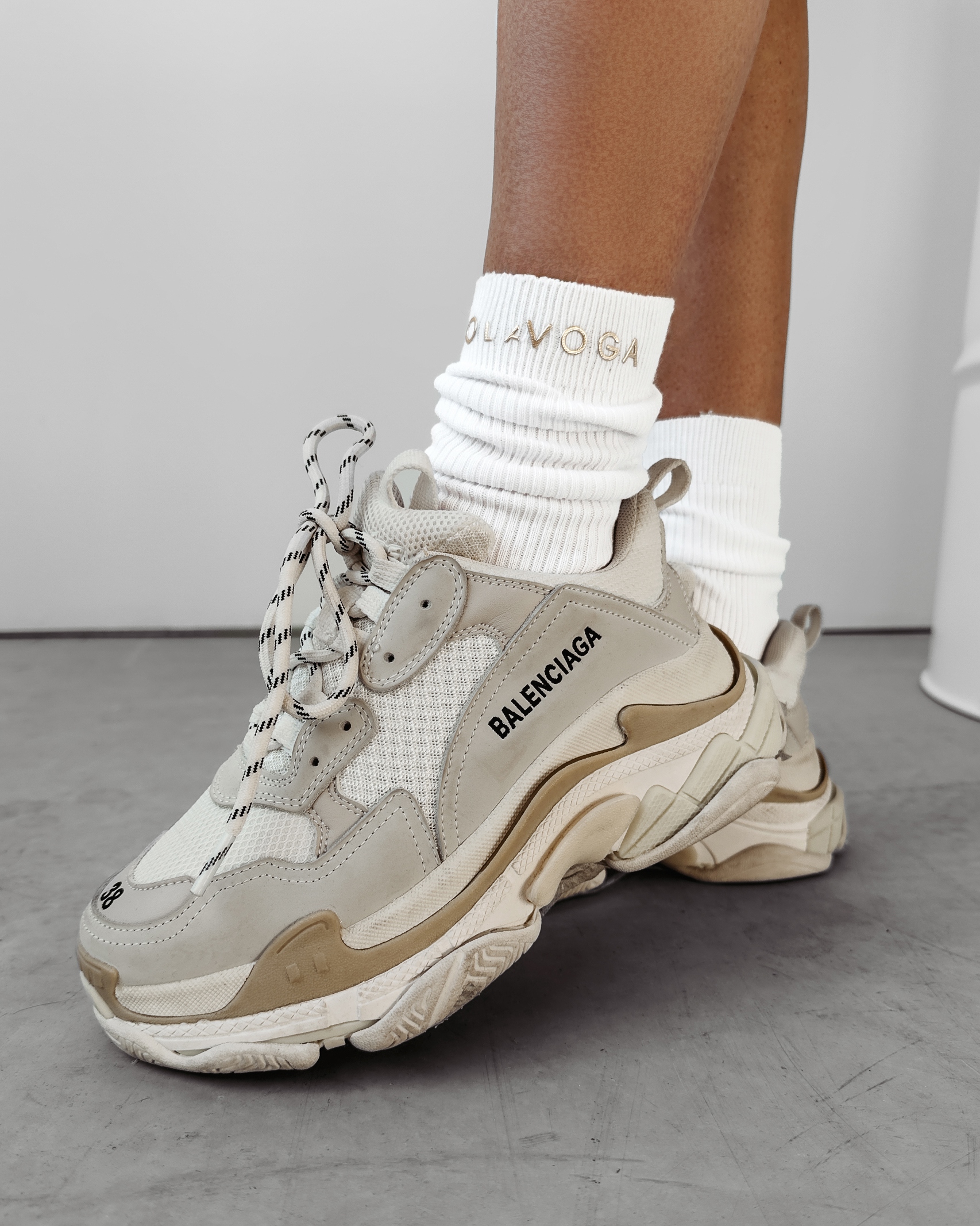 Skarpetki 3-PAK damskie bawełniane Kana Ola Voga białe