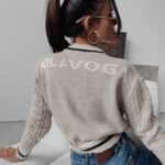 Kardigan rozpinany Taryn Ola Voga beżowy