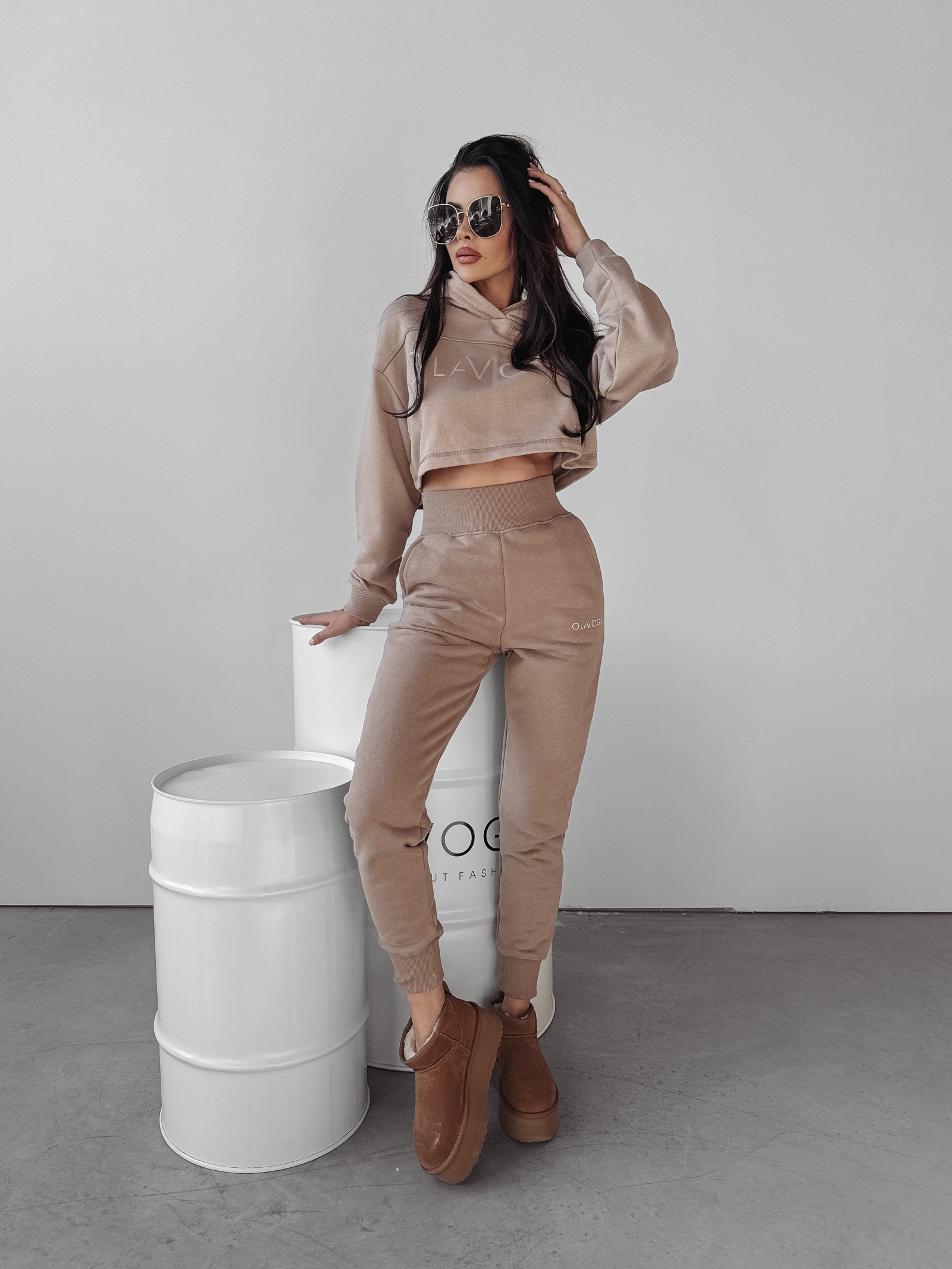 Bluza bawełniana Mirage Ola Voga beżowa Bluza bawełniana Mirage Ola Voga beżowa