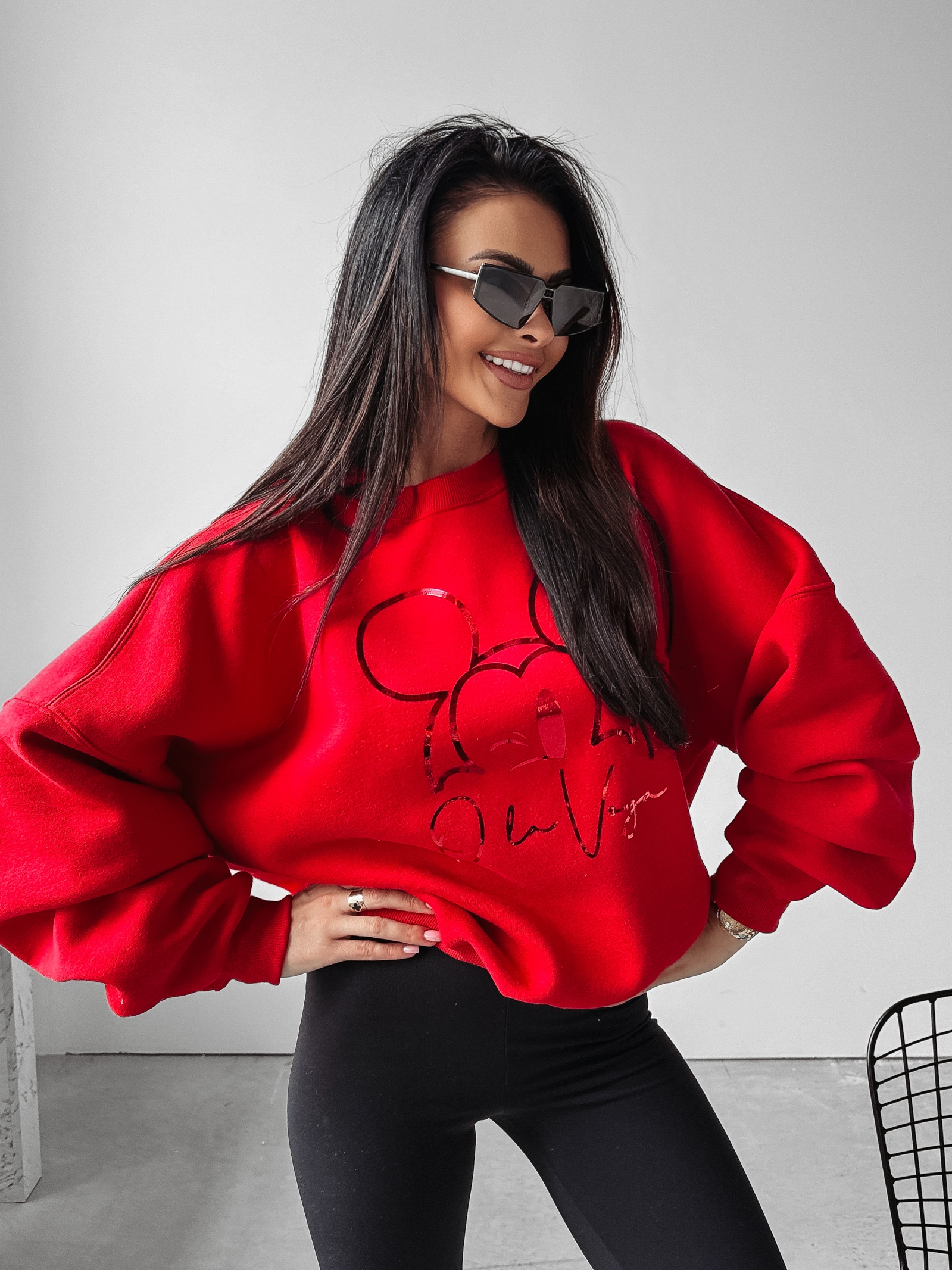 Bluza bawełniana Unity Ola Voga czerwona Bluza bawełniana Unity Ola Voga czerwona