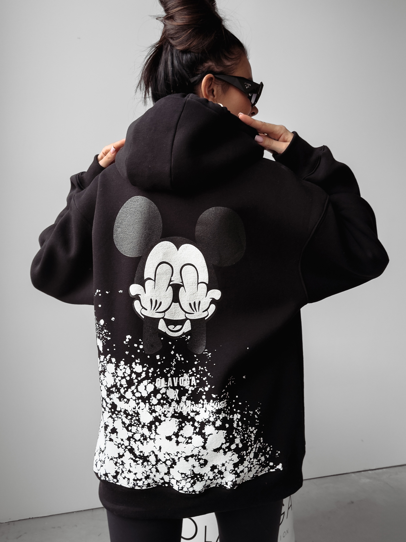 Bluza damska z nadrukiem Mickey Elin Ola Voga czarna