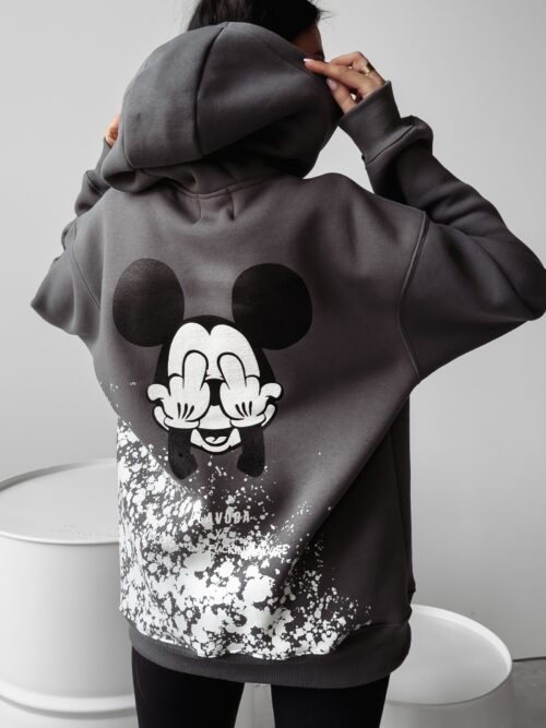 Bluza damska z nadrukiem Mickey Elin Ola Voga grafit