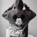 Bluza damska z nadrukiem Mickey Elin Ola Voga grafit