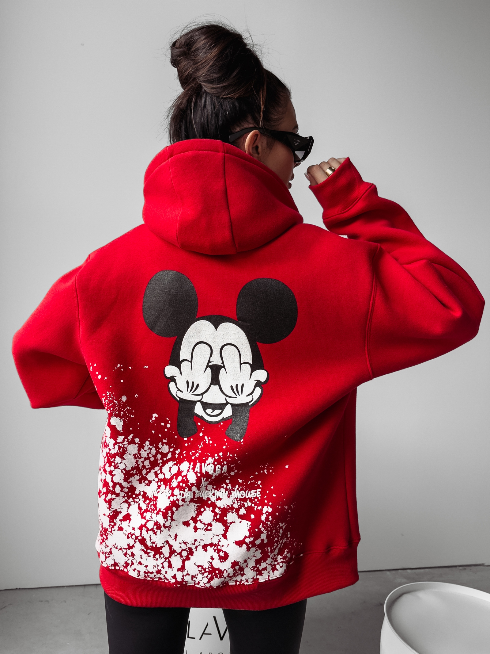 Bluza damska z nadrukiem Mickey Elin Ola Voga czerwona