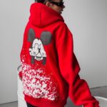 Bluza damska z nadrukiem Mickey Elin Ola Voga czerwona