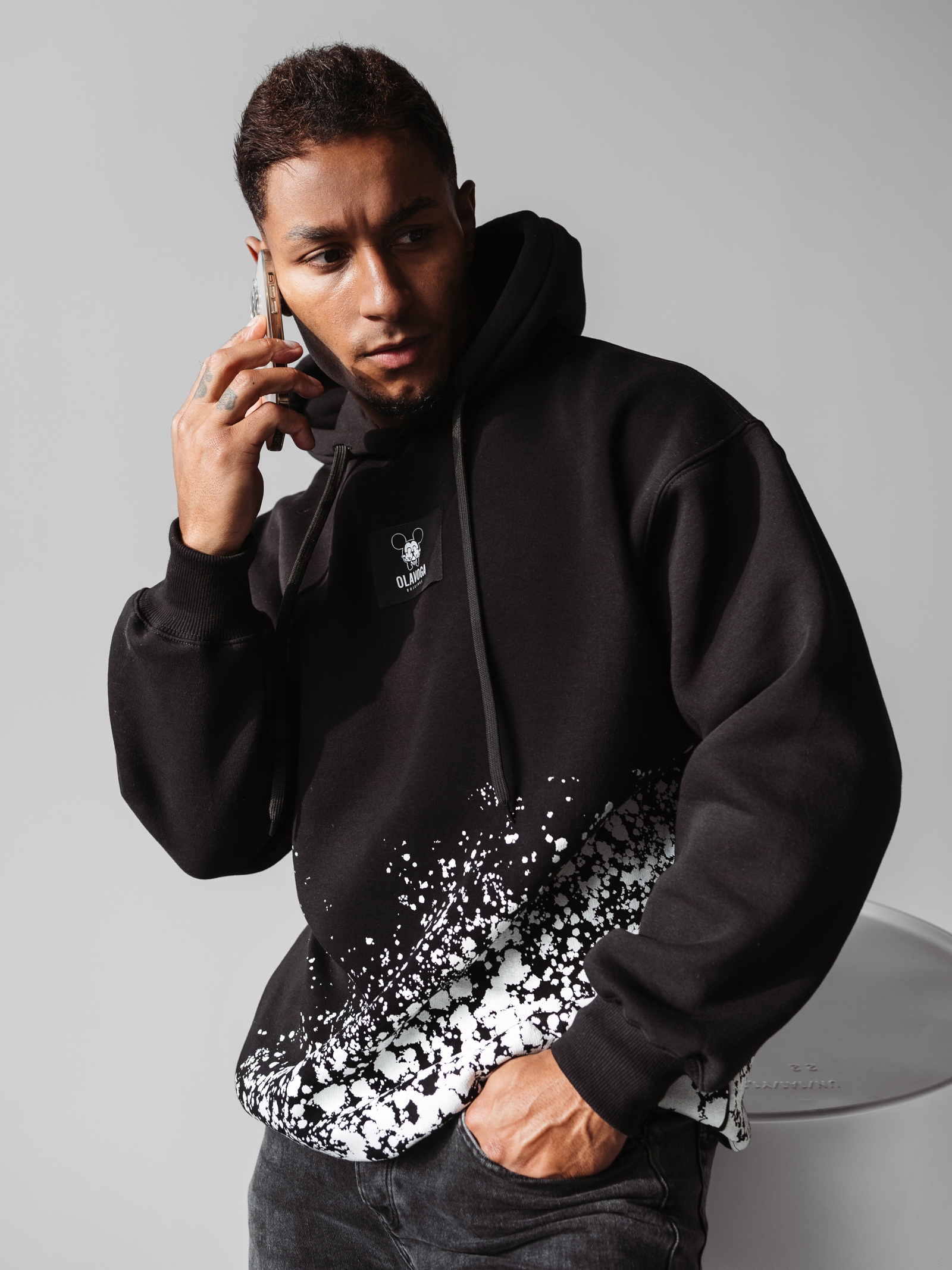 Bluza męska z kapturem Rowen Ola Voga czarna