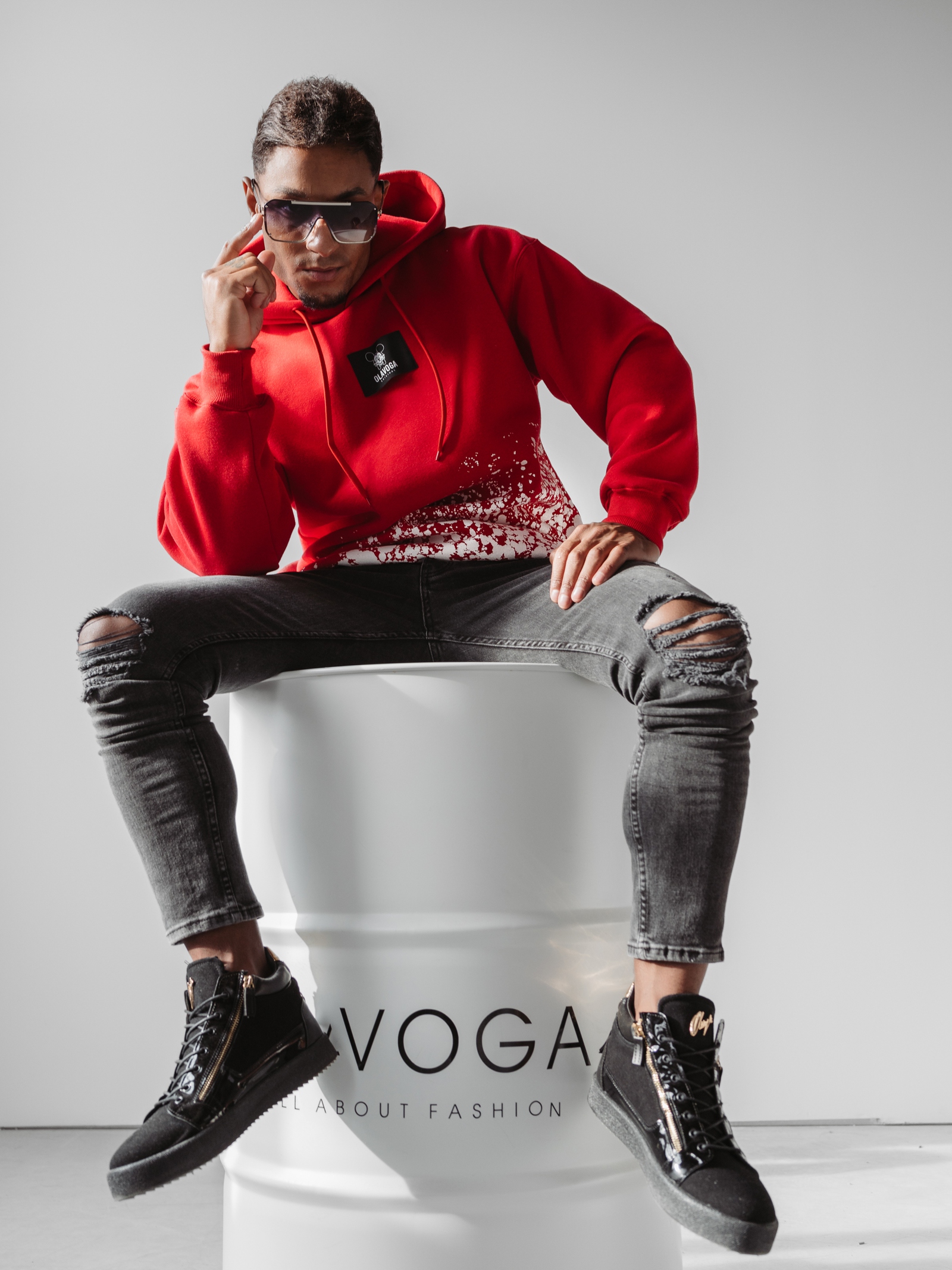 Bluza męska z kapturem Rowen Ola Voga czerwona Bluza męska z kapturem Rowen Ola Voga czerwona