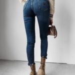 Spodnie jeansowe slim fit Boise Ola Voga niebieskie