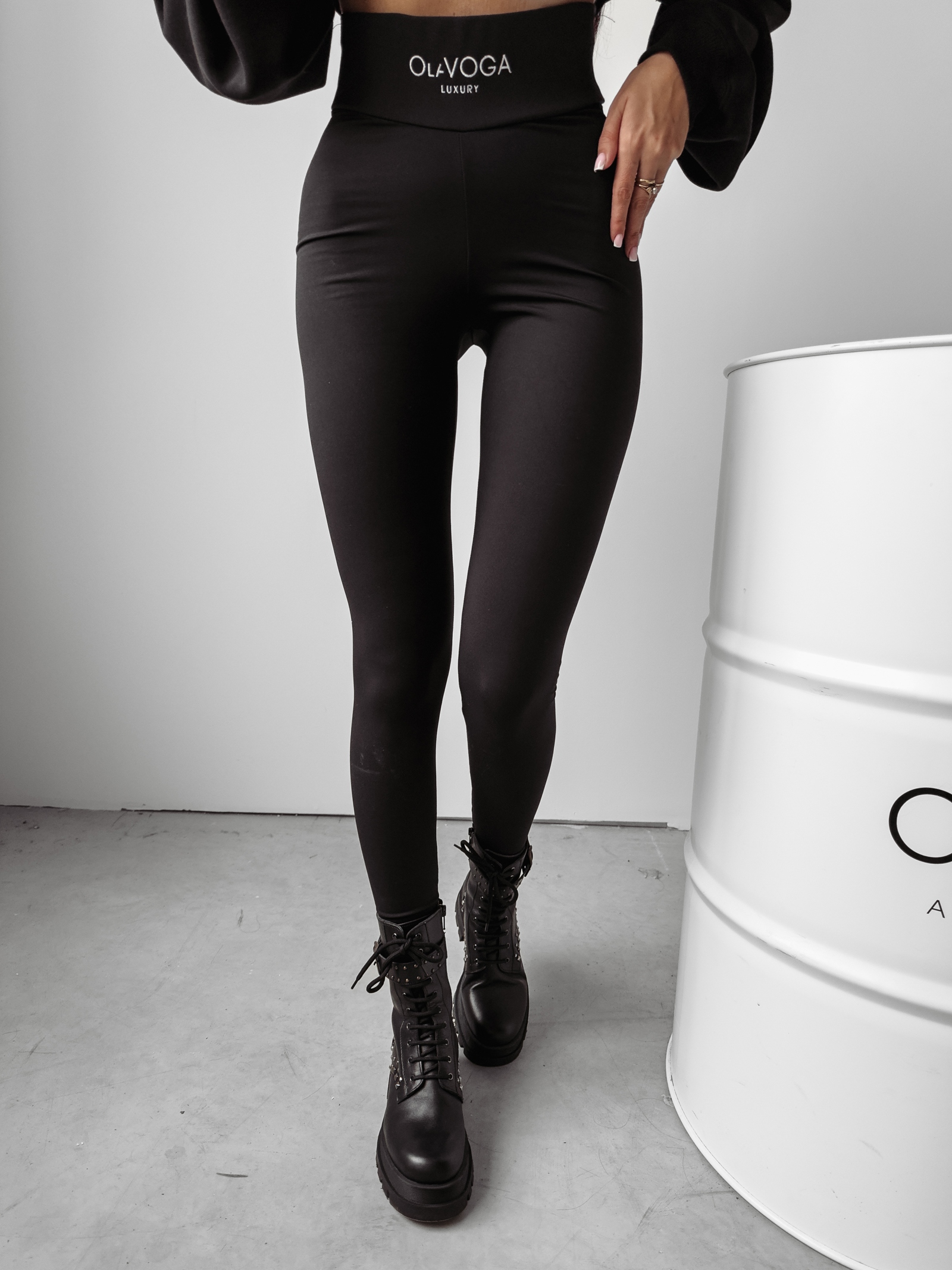 Legginsy z pasem wyszczuplającym Linnet Ola Voga czarne