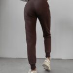 Spodnie dresowe z gumą Prima Ola Voga brązowe