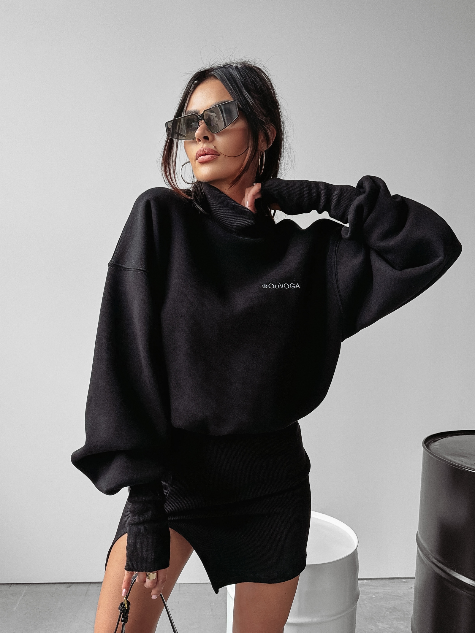 Sukienka dresowa Sia Ola Voga czarna