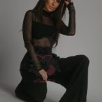 Spodnie z szerokimi nogawkami Kass czarne