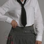 Spódniczko-spodenki w paski Simpleto szare