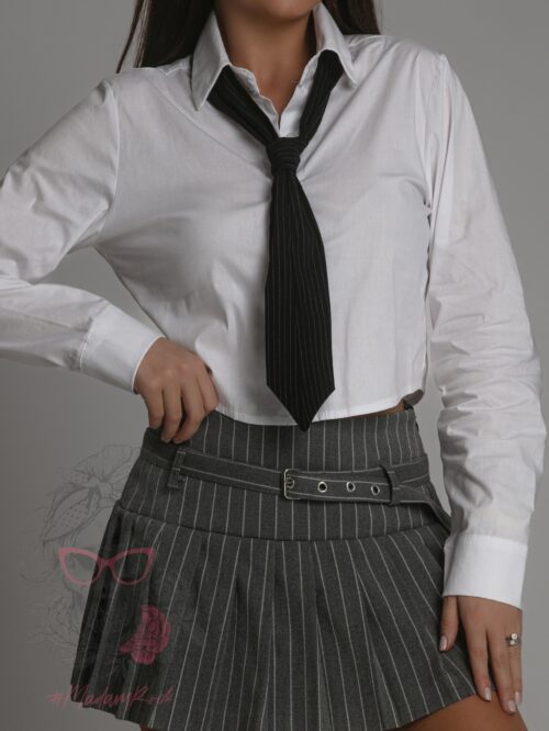 Spódniczko-spodenki w paski Simpleto szare