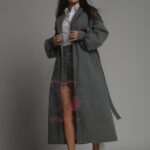 Płaszcz flauszowy Autumen szary