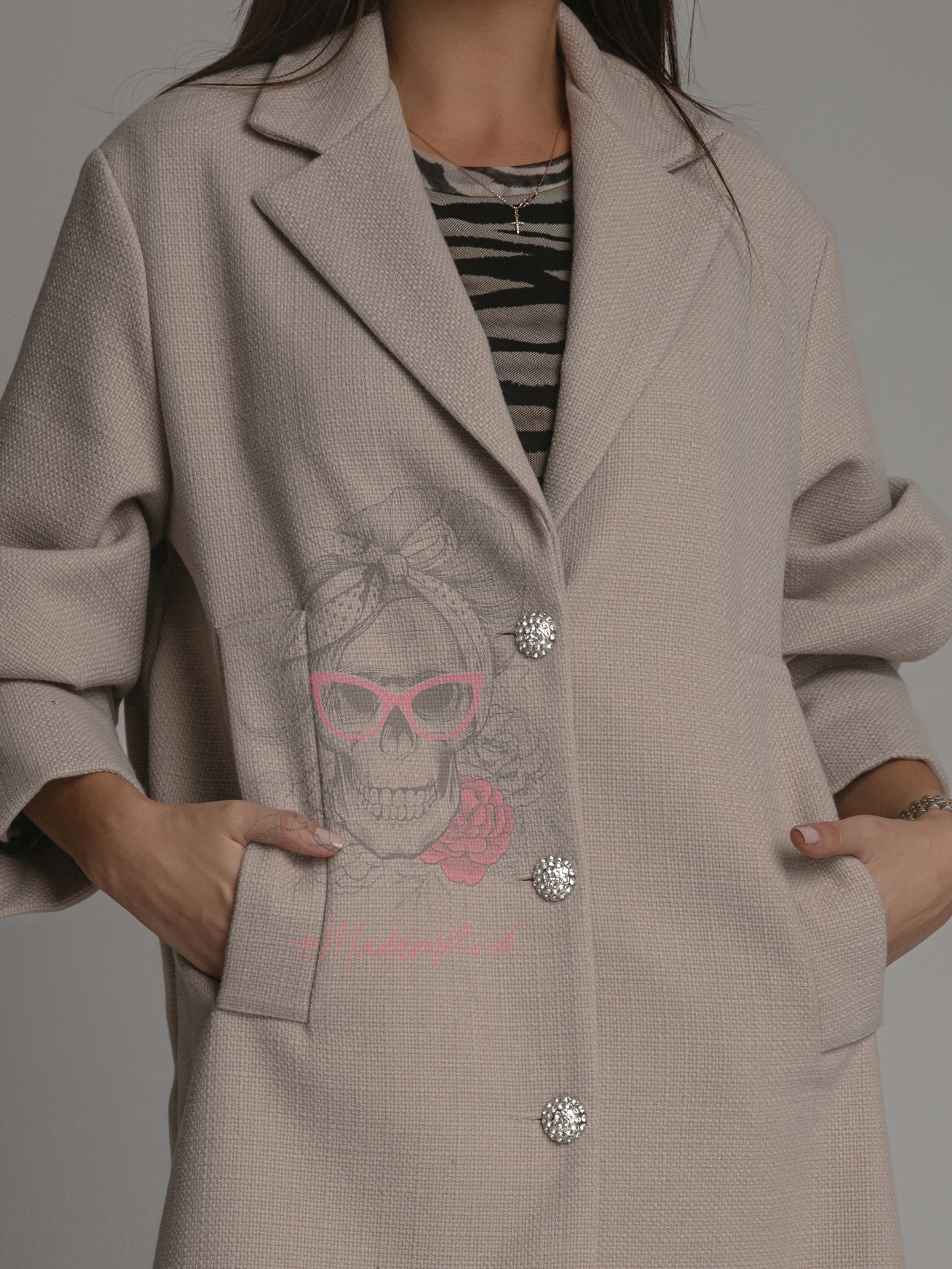 Płaszcz elegancki Matius beżowy