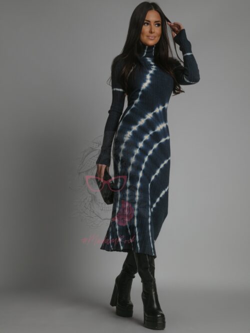 Sukienka dzianinowa Shadows granat